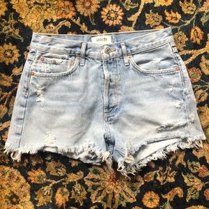 AGOLDE litewash denim short
